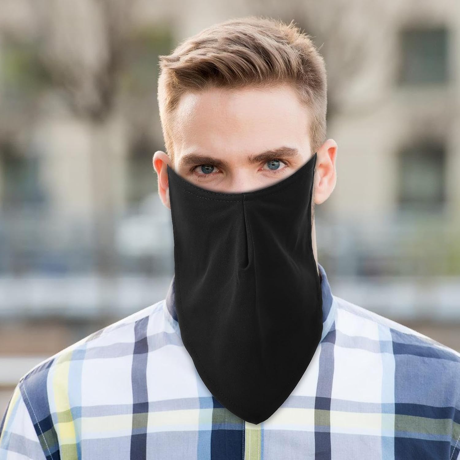 Men's Beard Protection Face Mask, Adjustable Ear Loops for Outdoor Use