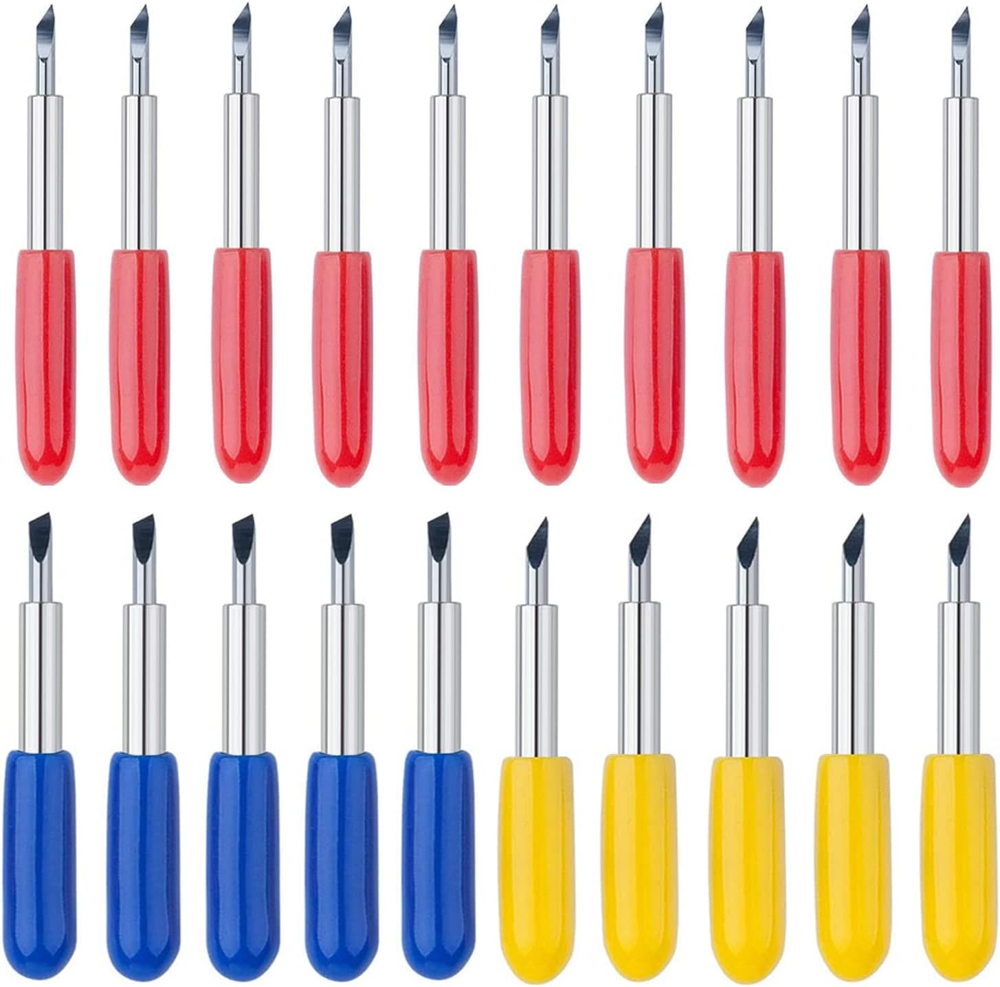 20 Pcs Replacement Blades Compatible with Explore Air 2/Air 3 /Maker/Maker 3 Cutting Machines - Including 5PCS Fine-Point Blades, 10PCS Standard Blaeds and 5PCS Deep Cutting Blades for Replacement Blades