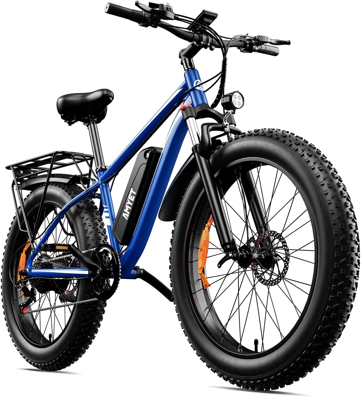 AMYET EB26 Electric Bike for Adults Peak 1500W Electric Bicycle 48V 15AH (720WH) Battery Electric Bike 26" Fat Tire Mountain 28mph 7 Speed Gears Ebike