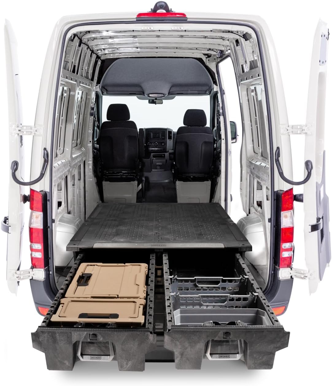DECKED Van Storage System with System Accessories | Compatible with Mercedez Sprinter 2007-current with a 144.3" Wheelbase