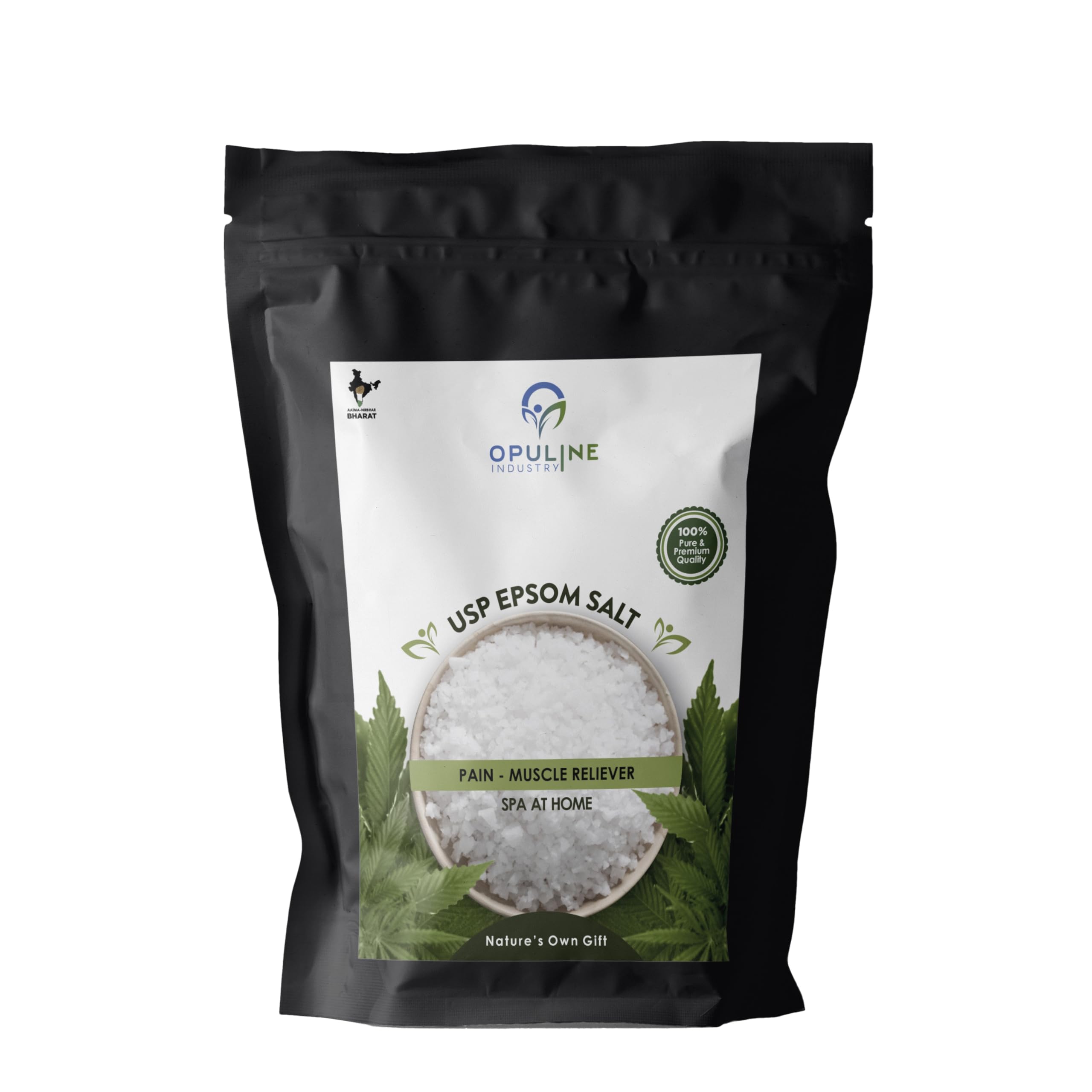 Opuline Pure Epsom Salt Crystal for Bath and Foot Soak| Relaxation, Muscle Recovery & Stress Relief| 250gm-image-49