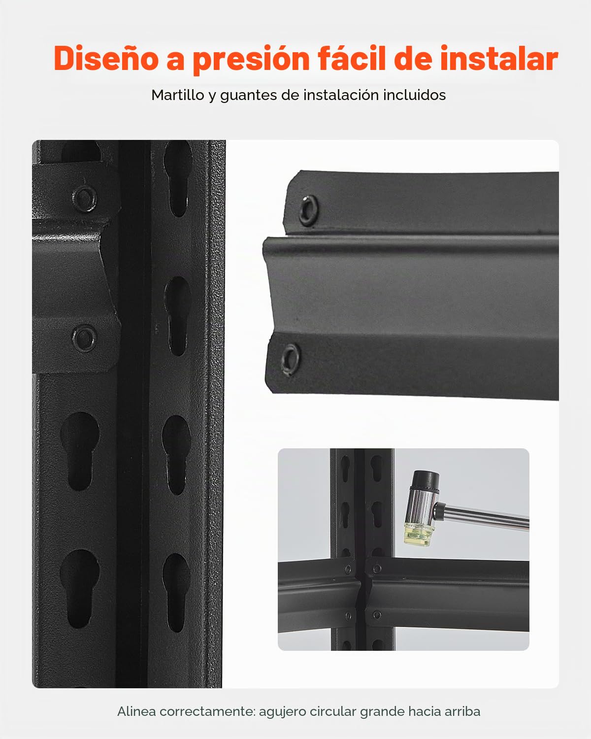 VEVOR Estantes de Almacenamiento de 4 Niveles de 508 x 1016 x 1447,8 mm Capacidad de Carga Total de 1088,6 kg, Estantes de Metal Ajustables para Garaje, Cocina, Almacén, Sótano, Trastero, Negro