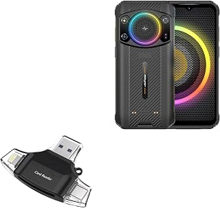 BoxWave Smart Gadget Compatible with Ulefone Armor 21 - AllReader SD Card Reader, microSD Card Reader SD Compact USB - Jet Black
