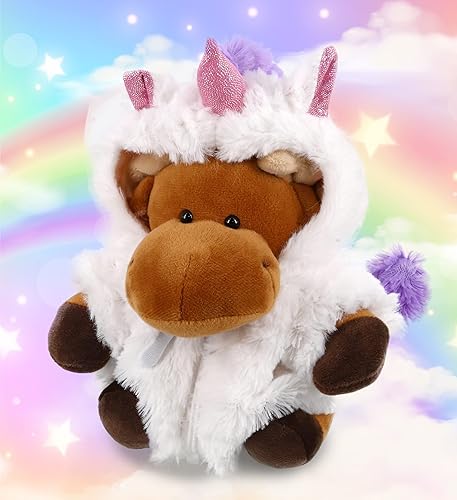 Miniatura 5 de DolliBu Juguete de peluche de unicornio de alce, disfraz súper suave con disfraz de unicornio de felpa extraíble, bonito regalo de vida silvestre de