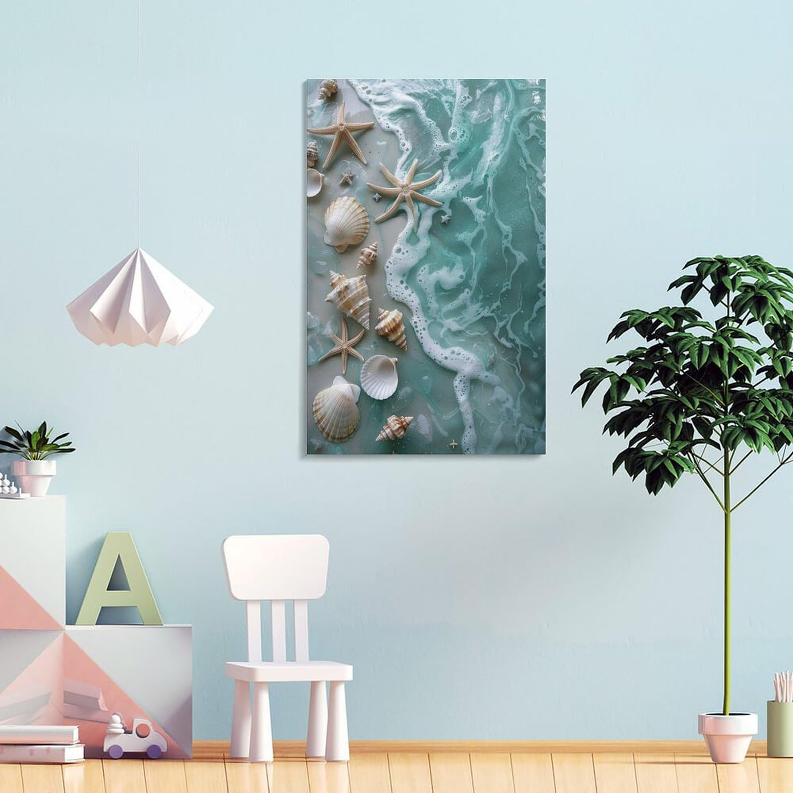 Amazon.co.jp: 絵画 ビーチの美しい貝殻インテリア 絵画 静物の写真