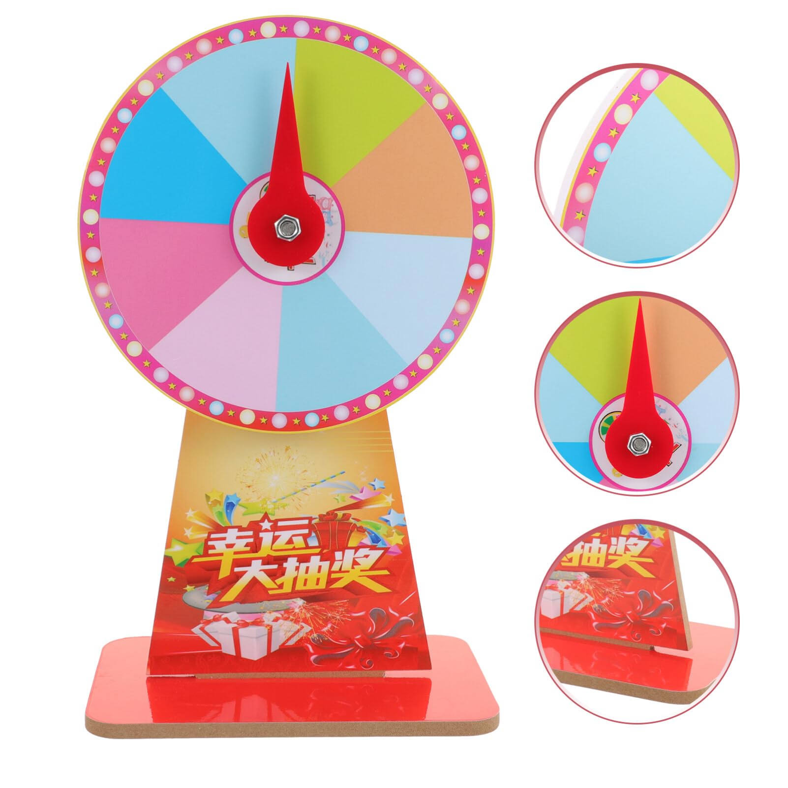 EXCEART Ruota dei premi con supporto da tavolo Rouletterad Vuoto per Carnevale E Fiere Vinci Il Gioco d'azzardo Puntello 20 cm