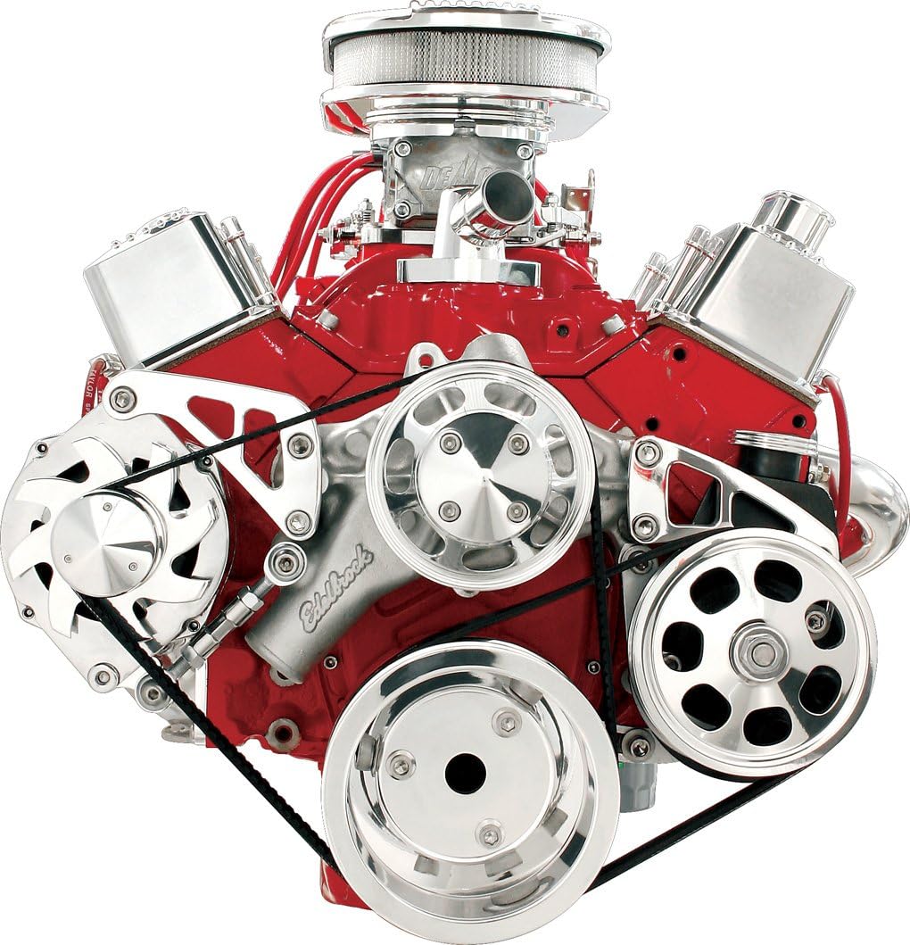 Billet Specialties FM2122PC Long Water Pump Serpentine Conversion Kit for Small Block Chevy