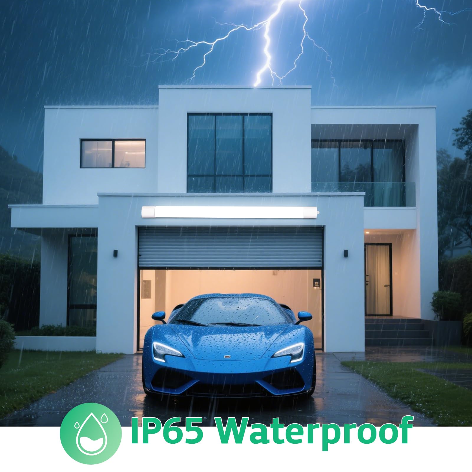 LED Feuchtraumleuchte 60CM mit 20W 2200LM, Deckenleuchte Feuchtraum Flach Feuchtraumlampe Wasserdicht IP65, 4000K Neutralweiß Werkstattlampe, Kellerleuchte, Wannenleuchte für Büro Garage Lager