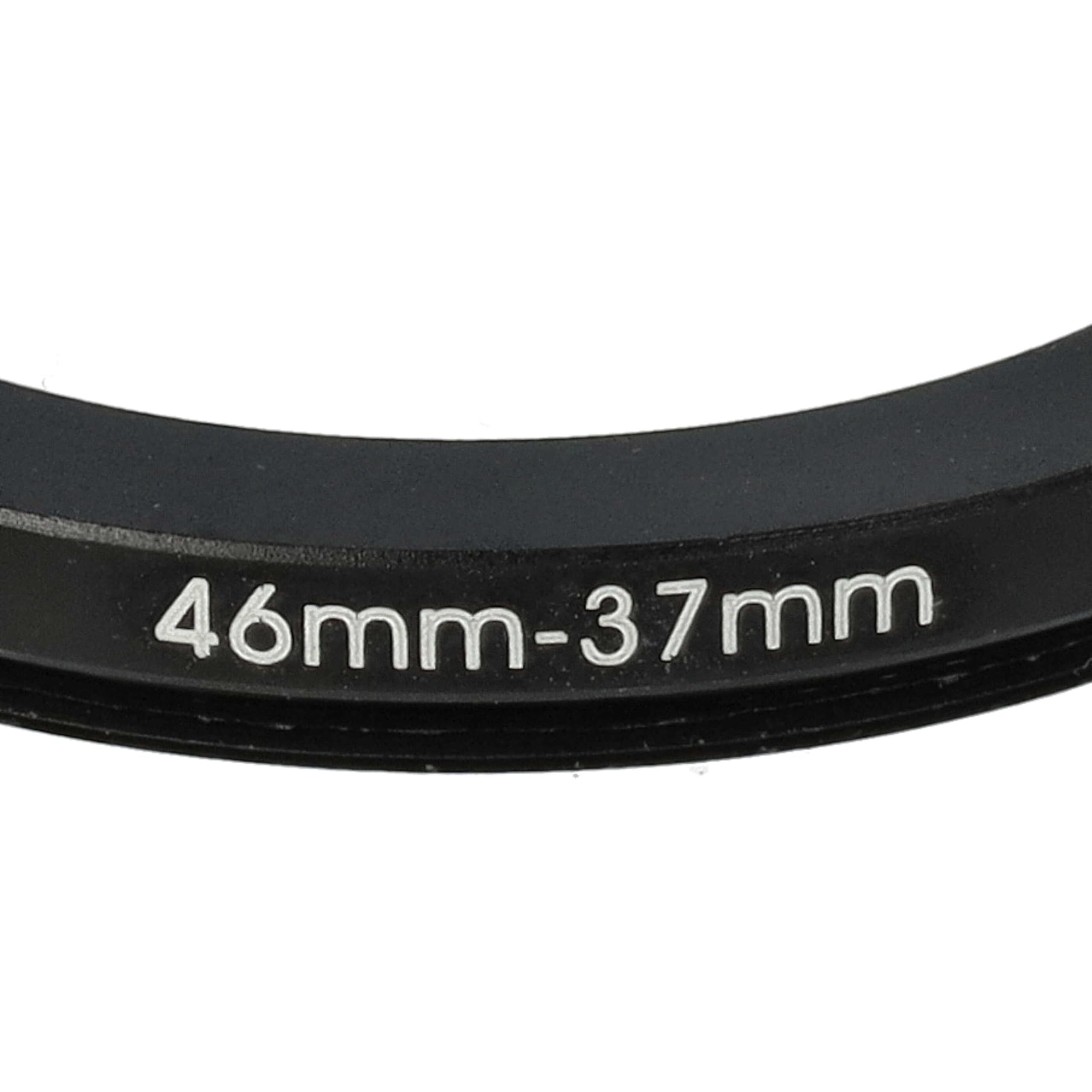 vhbw Bague d'adaptation de Filtre Step-Down de 46 mm vers 37 mm pour Objectif d'appareil Photo - Réducteur, métal Noir