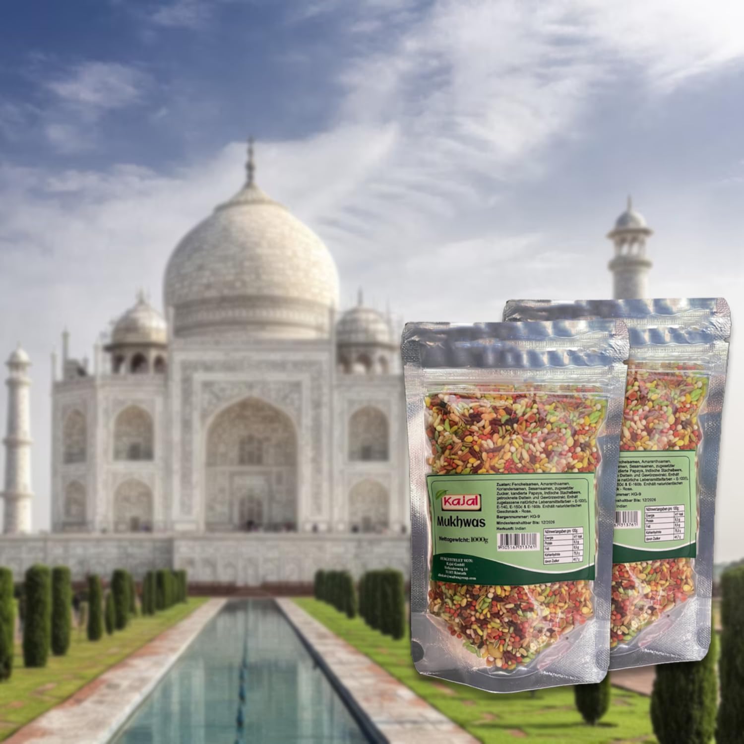 Kajal Pan Mukhwas - Zucker überzogene Mischsamen - Die perfekte Mischung für genussvolle Momente (1000g)