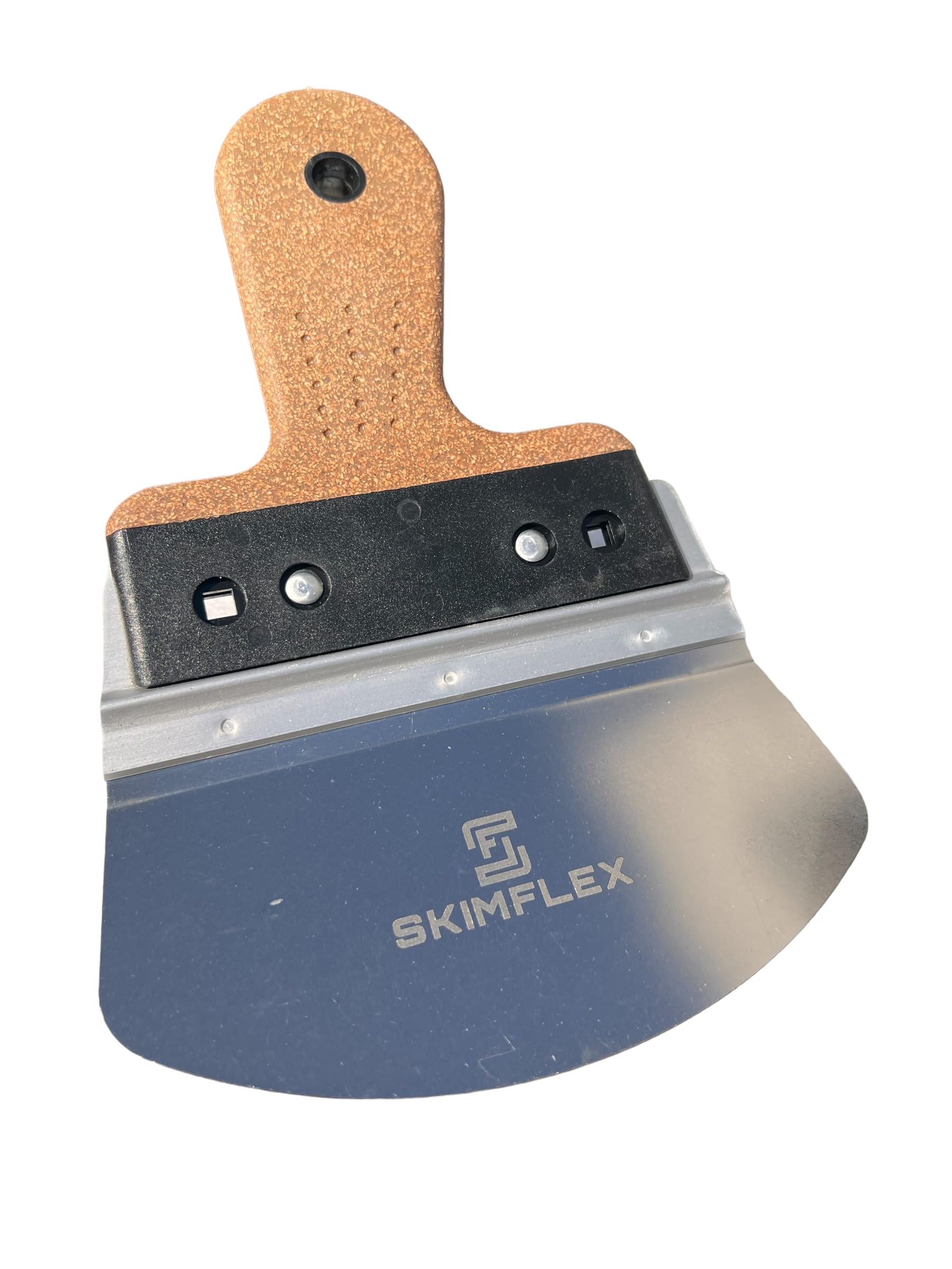 Bucket Scoop Plaster Tools - Skimflex 165mm & 200mm Flexible, Rigid, Galvanised & Curved Spatula Scoops with Cork or Rubber Handle - Pan Style & Scraper Type for Render & Plaster