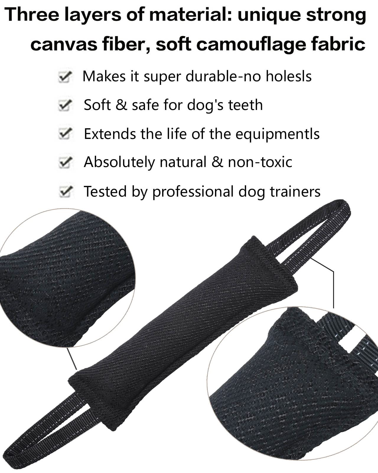 Clysrou Juguete para perros de juguete, almohada de yute resistente, duradero, equipo de entrenamiento, juguete interactivo para cachorros a perros grandes.