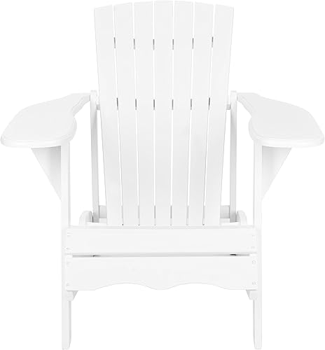 Safavieh Patio Collection Hampton Adirondack - Silla de madera de acacia, color blanco