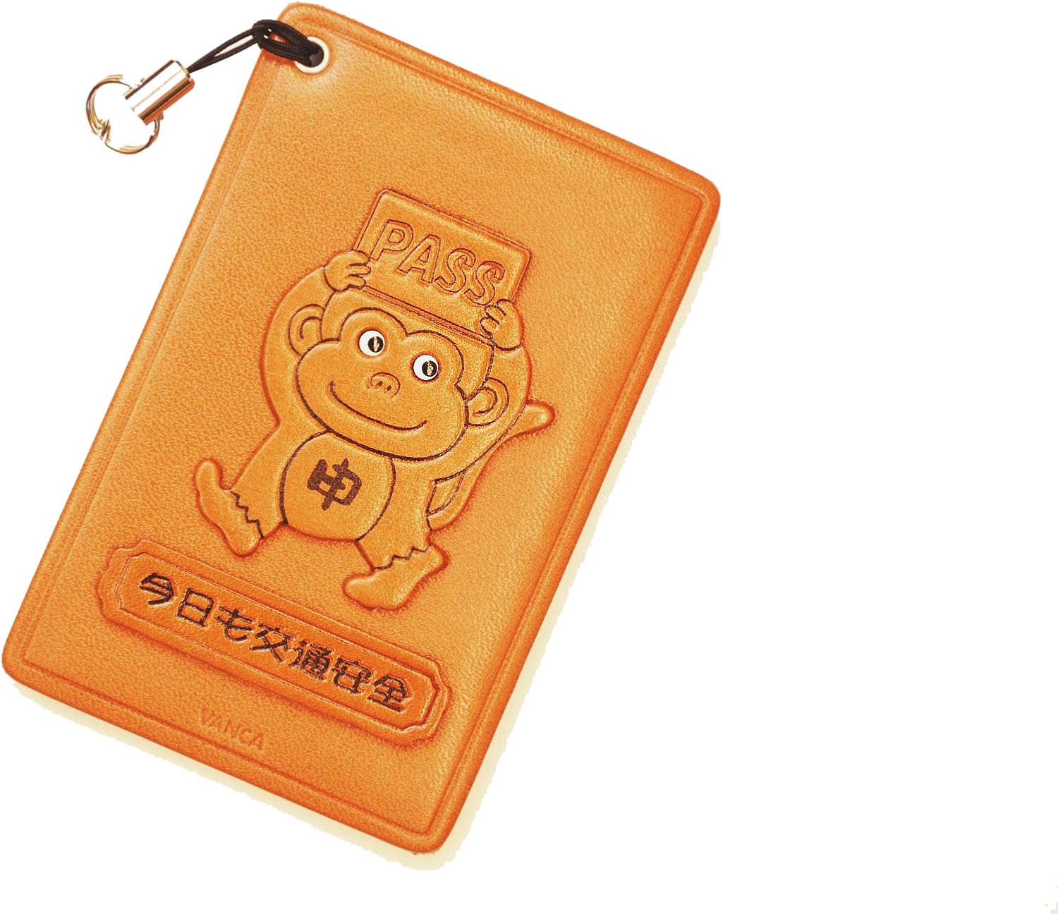 Zodiac/Monkey Leather Animal Pass/ID/Card Holder/Case *VANCA* Handmade in Japan