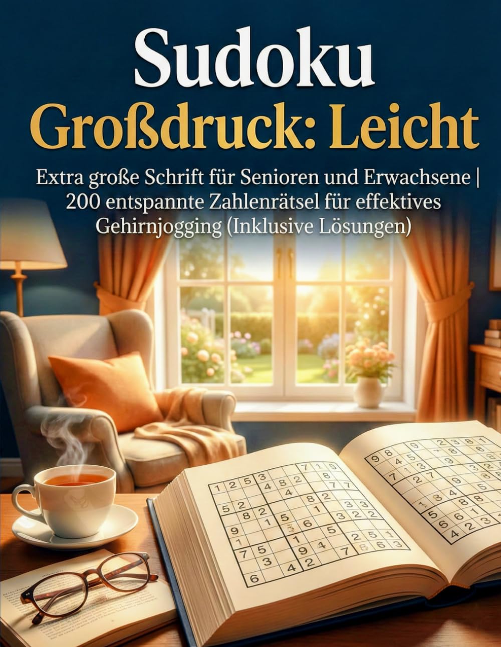 Sudoku Großdruck: Leicht: Extra große Schrift für Senioren und Erwachsene | 200 entspannte Zahlenrätsel für effektives Gehirnjogging (Inklusive Lösungen)