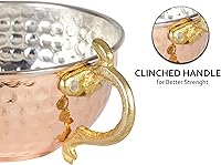 Vista 8 de Taza de espuma de cobre, accesorio de aseo tradicional martillado a mano turco, cuenco de afeitar de seguridad y soporte para cepillo, utensilio