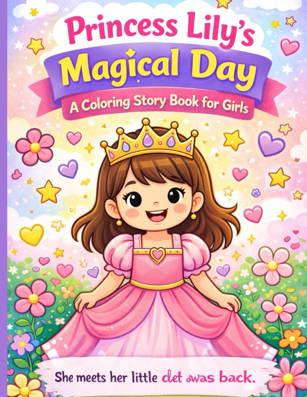 Princess Lily’s Magical Day – A Coloring Story Book for Girls A Sweet Adventure Coloring Story for Little Girls