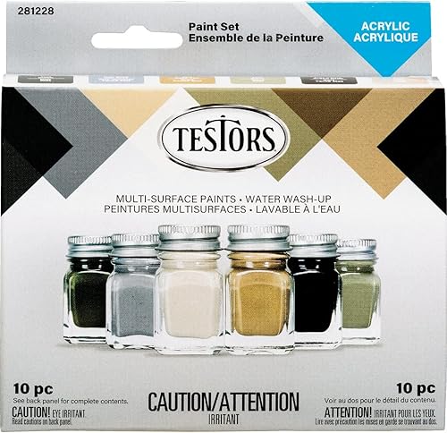 Testors Juego de pintura acrílica camuflada, multicolor