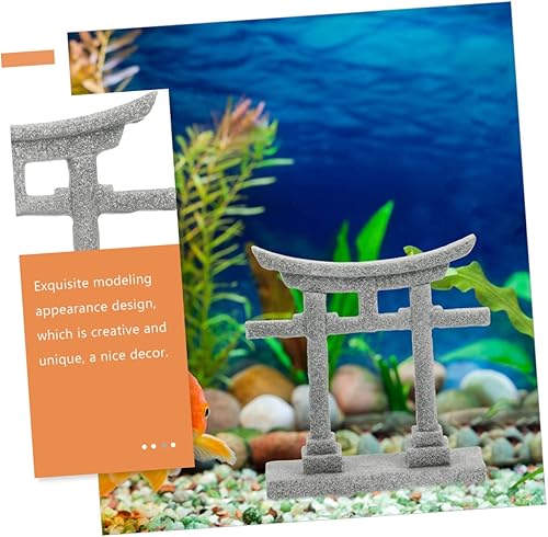 Miniatura 2 de 2pcs Jardín Micro Paisaje Casa Accesorios Mini Santuario Miniatura Acuario Japonés Torii Puerta Accesorios Halloween Decoraciones Halloween