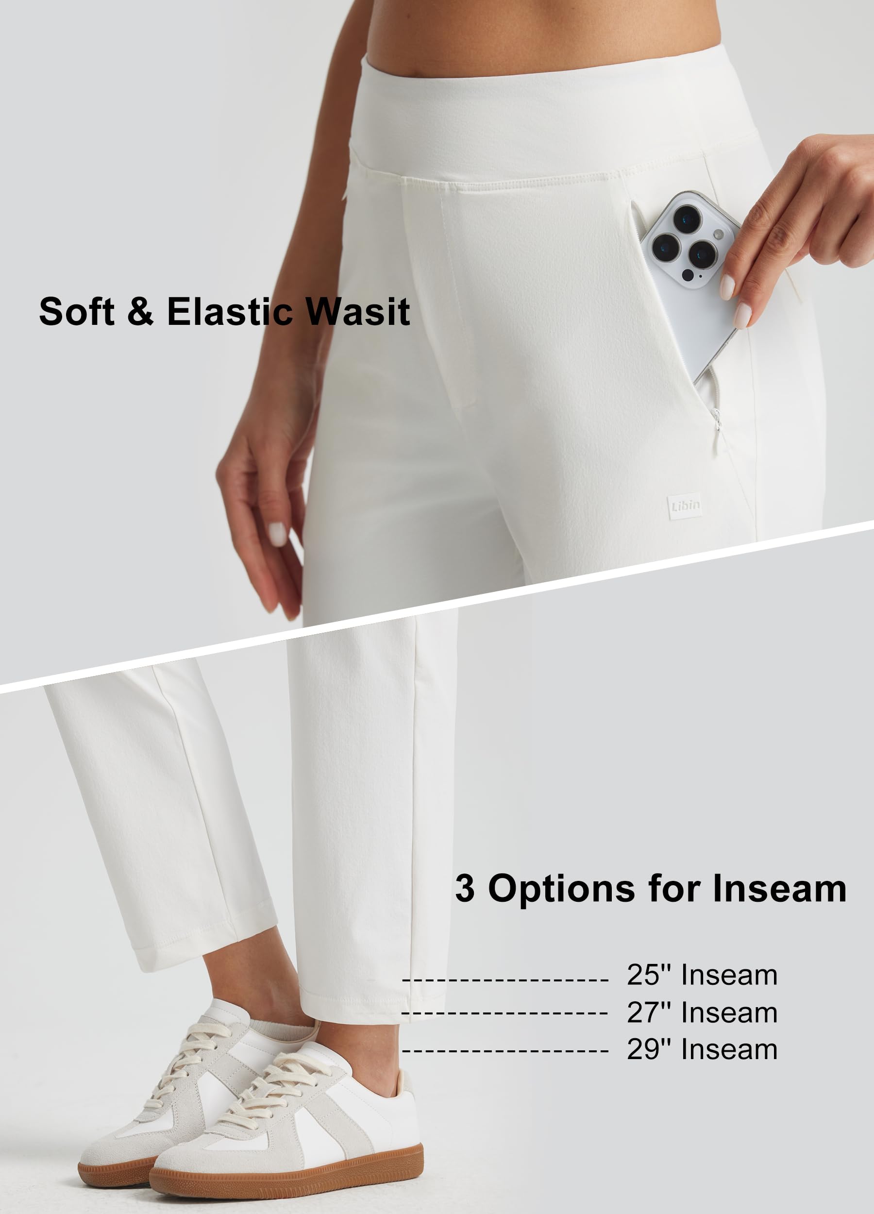 Libin Damen Golfhose 7/8 Jogginghose Leicht Atmungsaktive Trainingshose