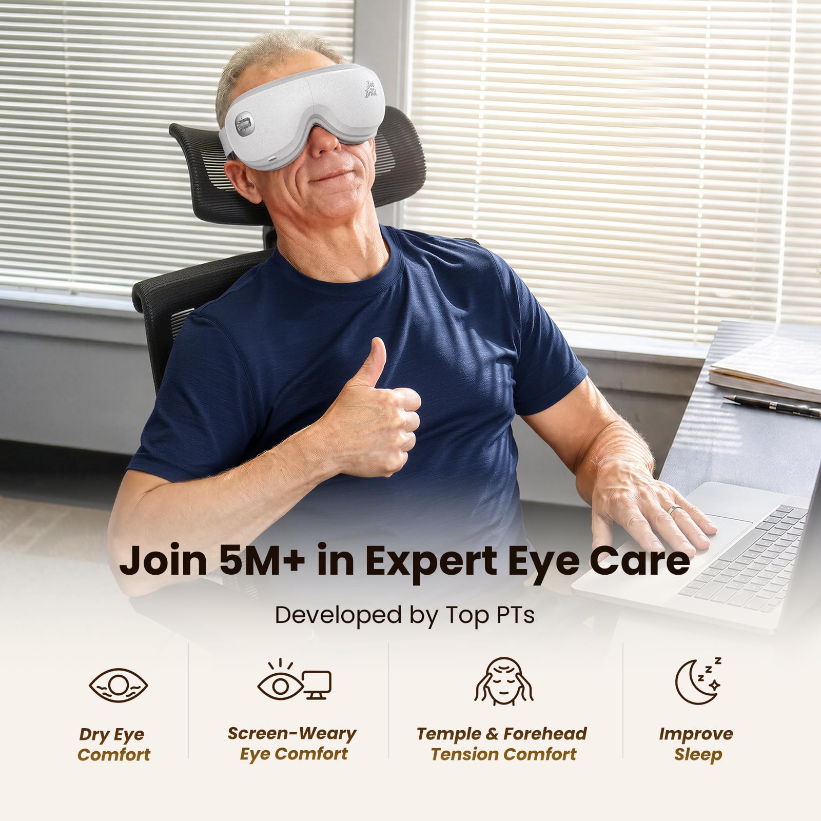 RENPHO Eyeris Smart Eye Massager with App Control, Eye Mask with Heat product image 13