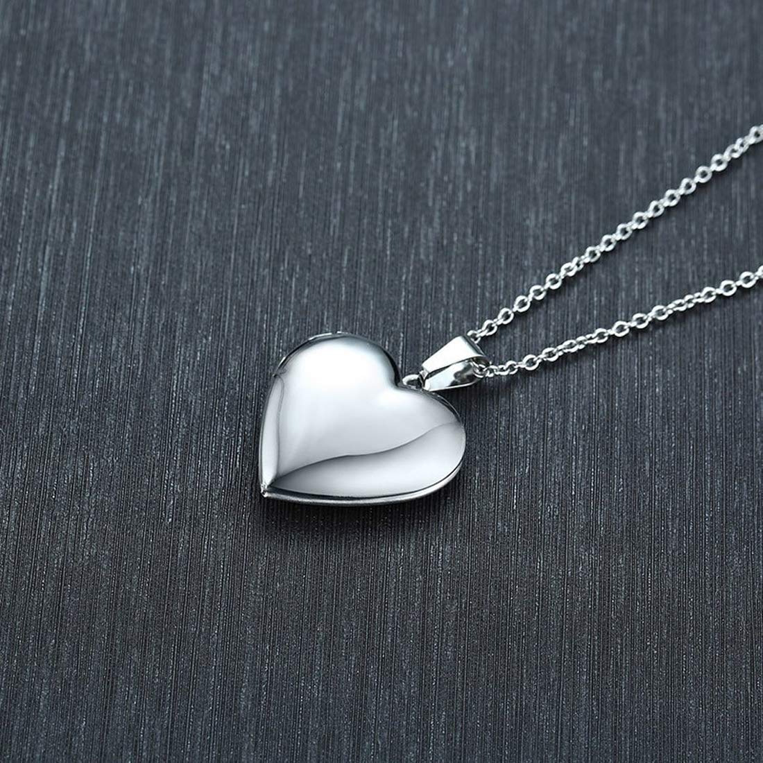 Heart Photo Locket Necklace for Valentine's Day