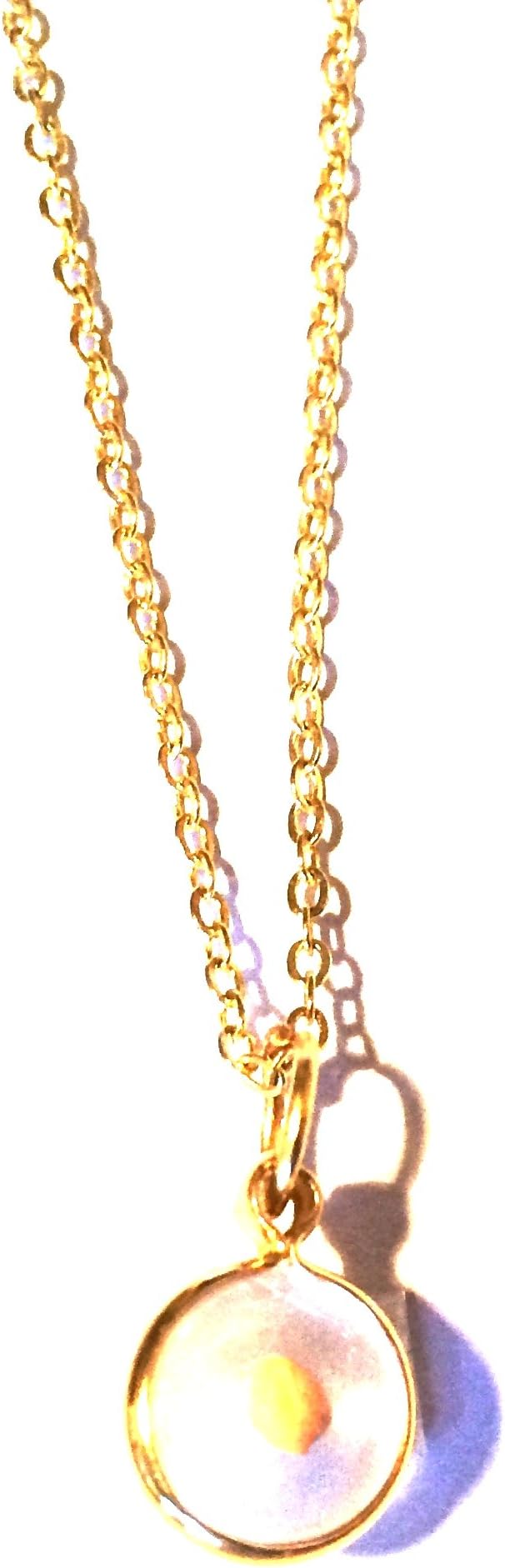 Mustard Seed Necklace (popular in the 60's) on 24" gold plated chain with Scripture Card Matthew 17:20