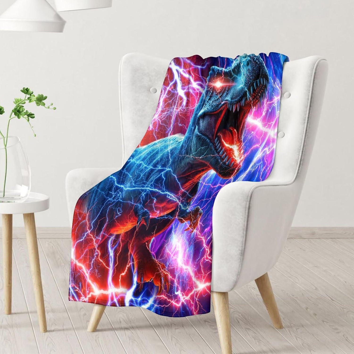 Boys Blanket Gifts Dinosaur Blankets for Men, Adults - 60" x 80" Cozy Fuzzy Comfortable Throws Stuff for Couch, Sofa & Bed