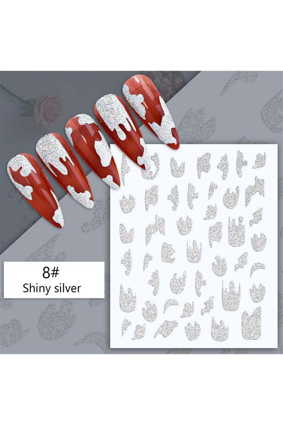 Nicole 3D Reflektif Efekt Nail Art Sticker Model - 13 (55881-13) 3027