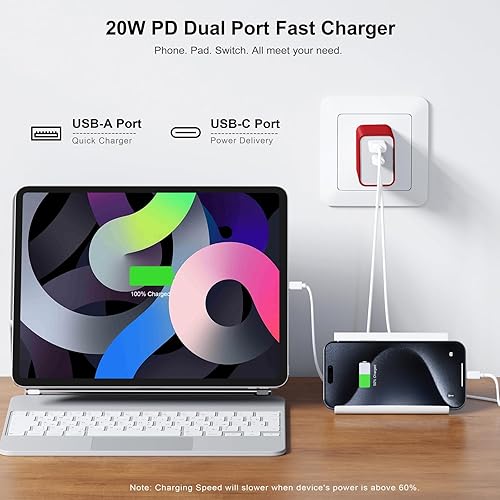 Miniatura 2 de Bloque de carga de pared USB C, paquete de 3 multipuerto de carga rápida cubo de ladrillo para iPhone, iPad, iPod, Samsung Galaxy, Motorola, Moto,