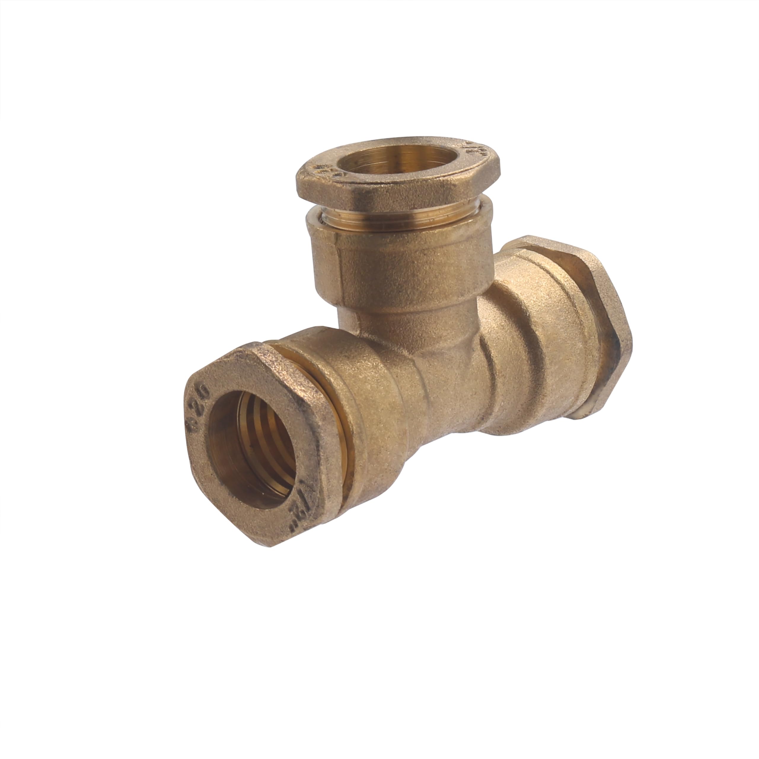Centrale Brico Raccord Te à Compression Laiton D.20 pour Tube en polyéthylène