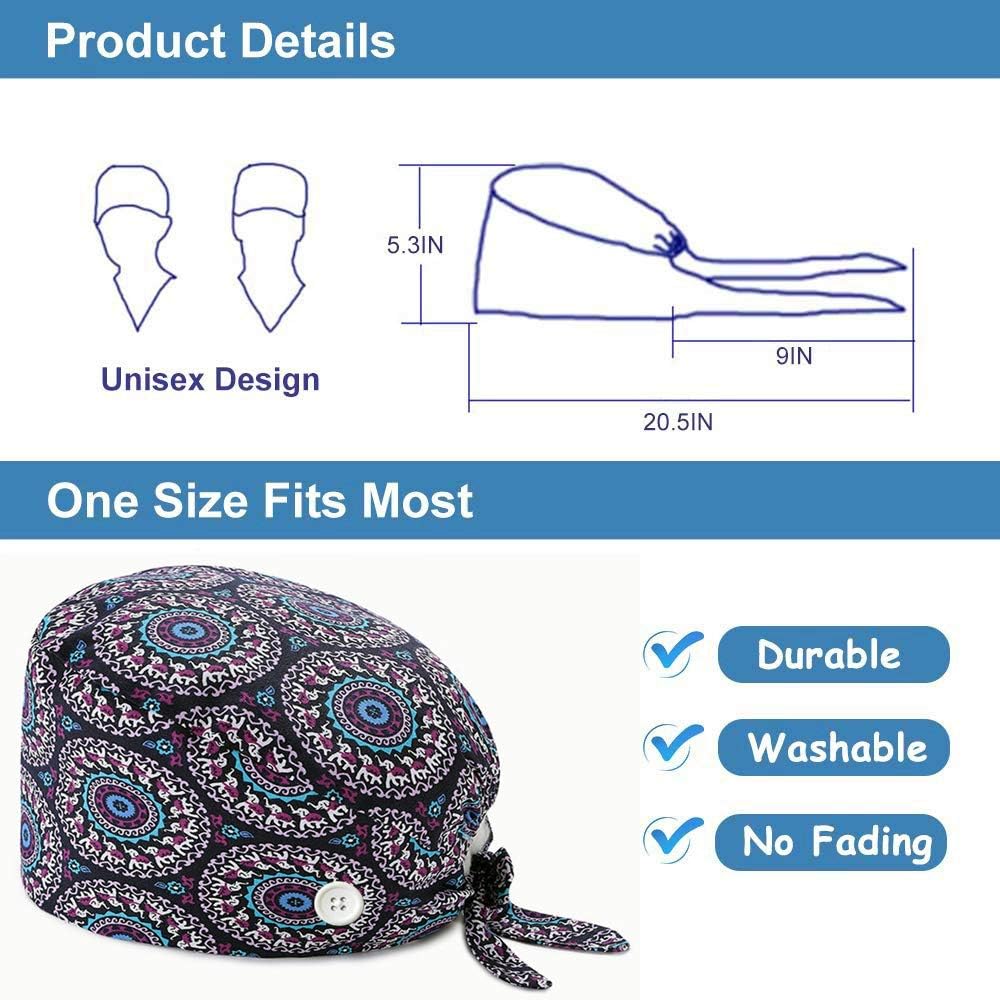 Tsingweel Working Cap with Button Sweatband Adjustable Back Hats Unisex for Holding Mask Work Hat