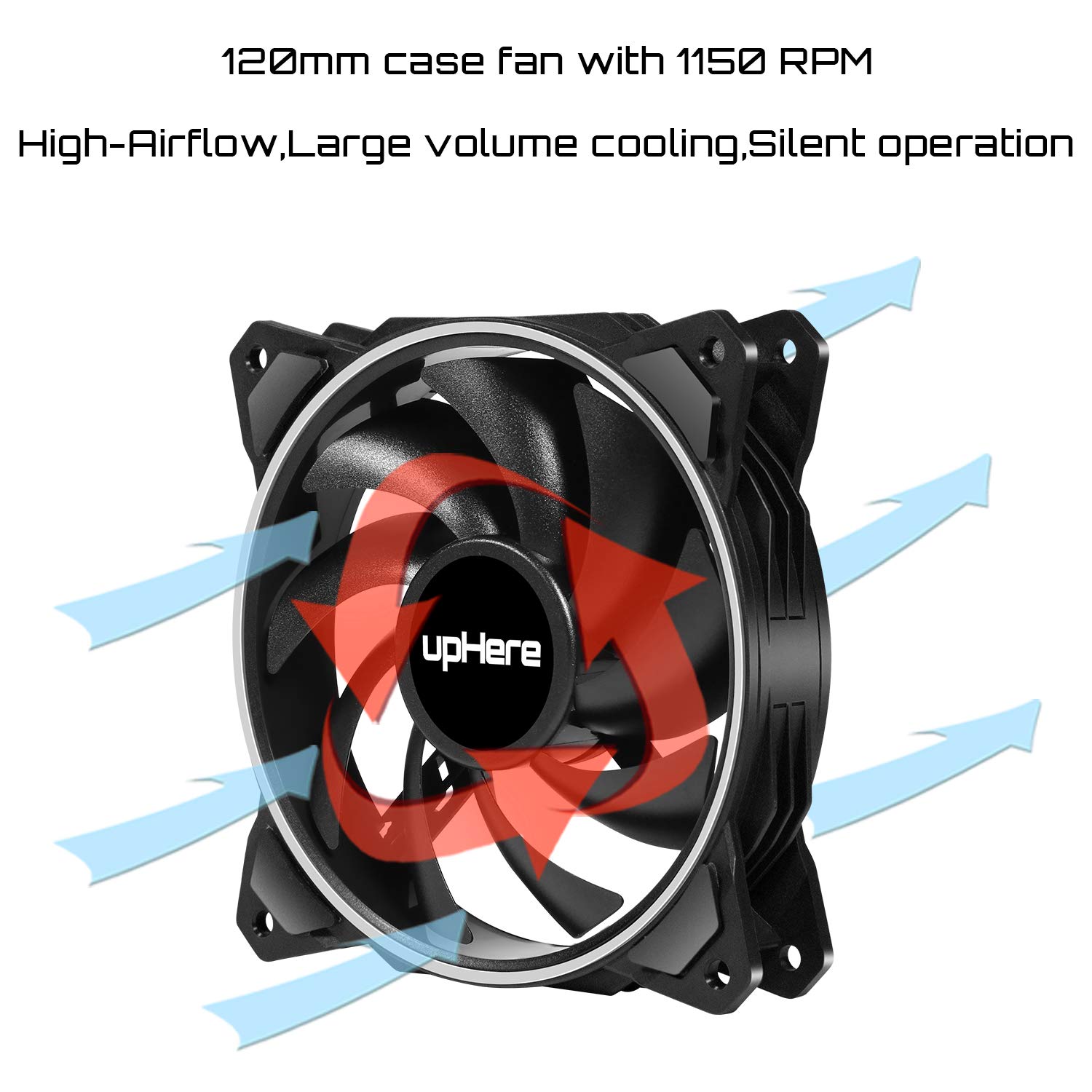 Suреr Chеар 🛒 upHere 120mm RGB LED with Remote Control Case Fan,Dual Halo LED Pc Fan,High Performance Silent Fan for PC Cooling,EN1206-5 TOP оƒƒERS upHere 120mm RGB LED with Remote Control Case Fan,Dual Halo LED Pc Fan,High Performance Silent Fan for PC Cooling,EN1206-5