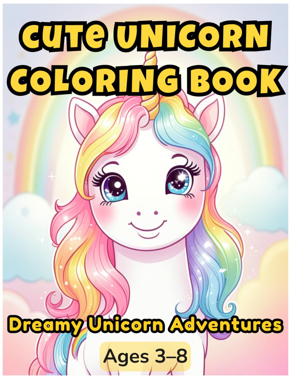 Cute Unicorn Coloring Book: Adorable Unicorn Adventures