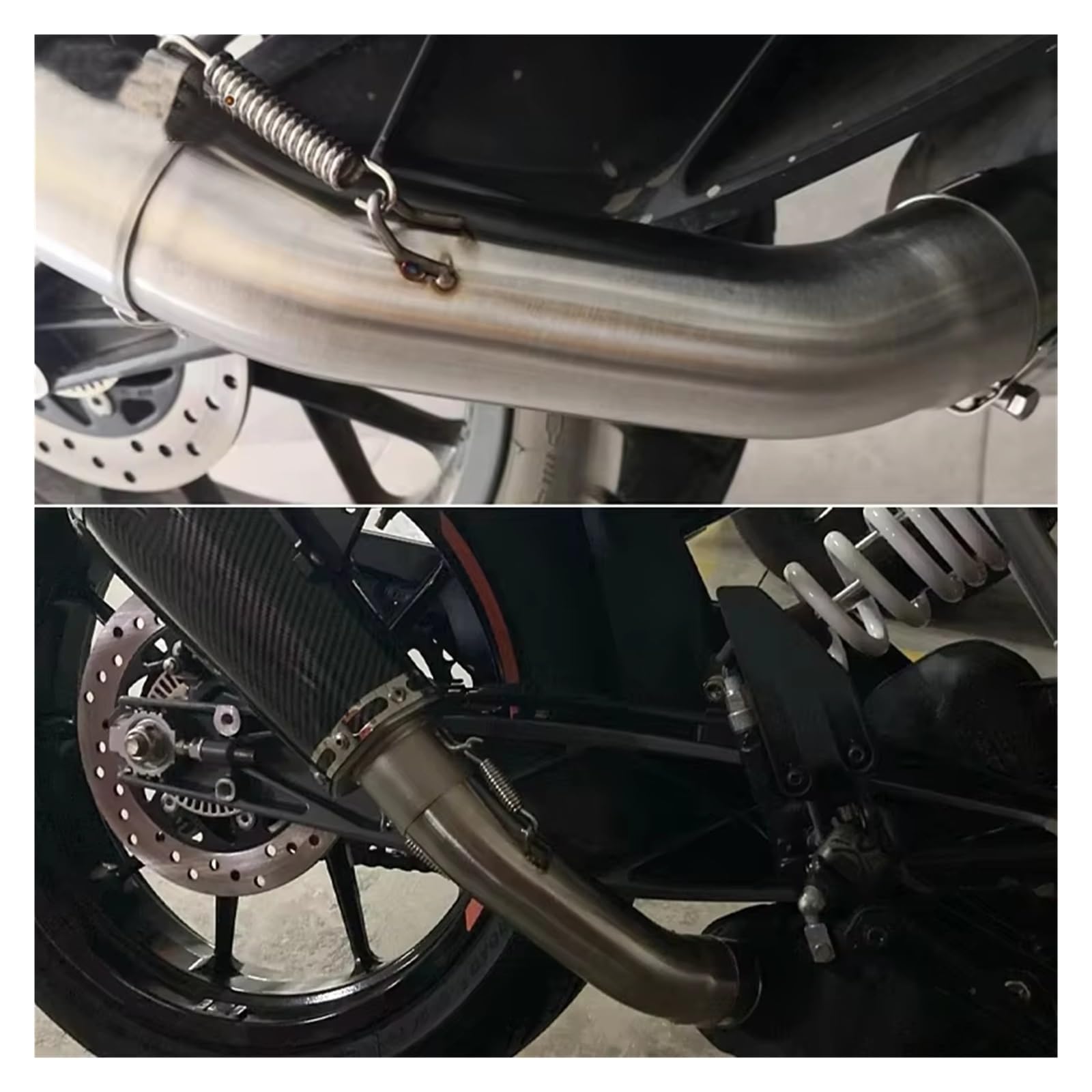 silencioso escape moto Para DUKE 125 250 390 Para Adventure Para RC390 | De escape de motocicleta silenciador modificado Moto 51mm tubo de enlace medio delantero(C)