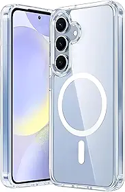 Capa Mag-safe para Samsung [Galaxy S25] Capinha Slim Premium com [Proteção de Câmera] Magnetica Clear Case Transparente [Anti-Amarelamento], Compatível com MagSafe e Anti Impacto (6.2 Pol)