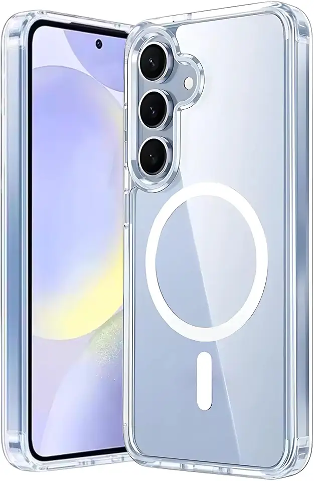 Capa Mag-safe para Samsung [Galaxy S25] Capinha Slim Premium com [Proteção de Câmera] Magnetica Clear Case Transparente [Anti-Amarelamento], Compatível com MagSafe e Anti Impacto (6.2 Pol)