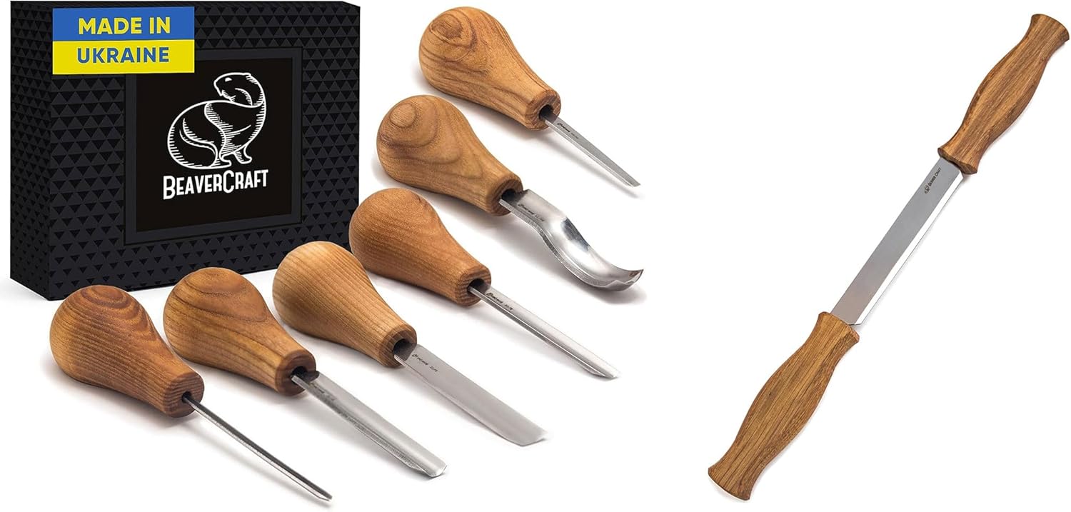 Amazon.com: BeaverCraft Wood Carving Gouges Kit SC05 for Beginners and ...