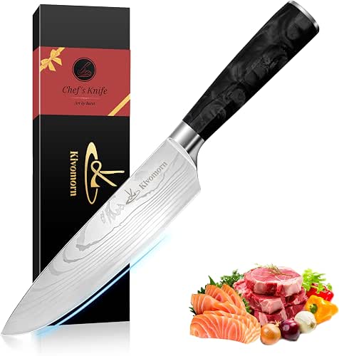 Chef Knife, 8 Inch Professional Chef's Knife with Ergonomic Resin