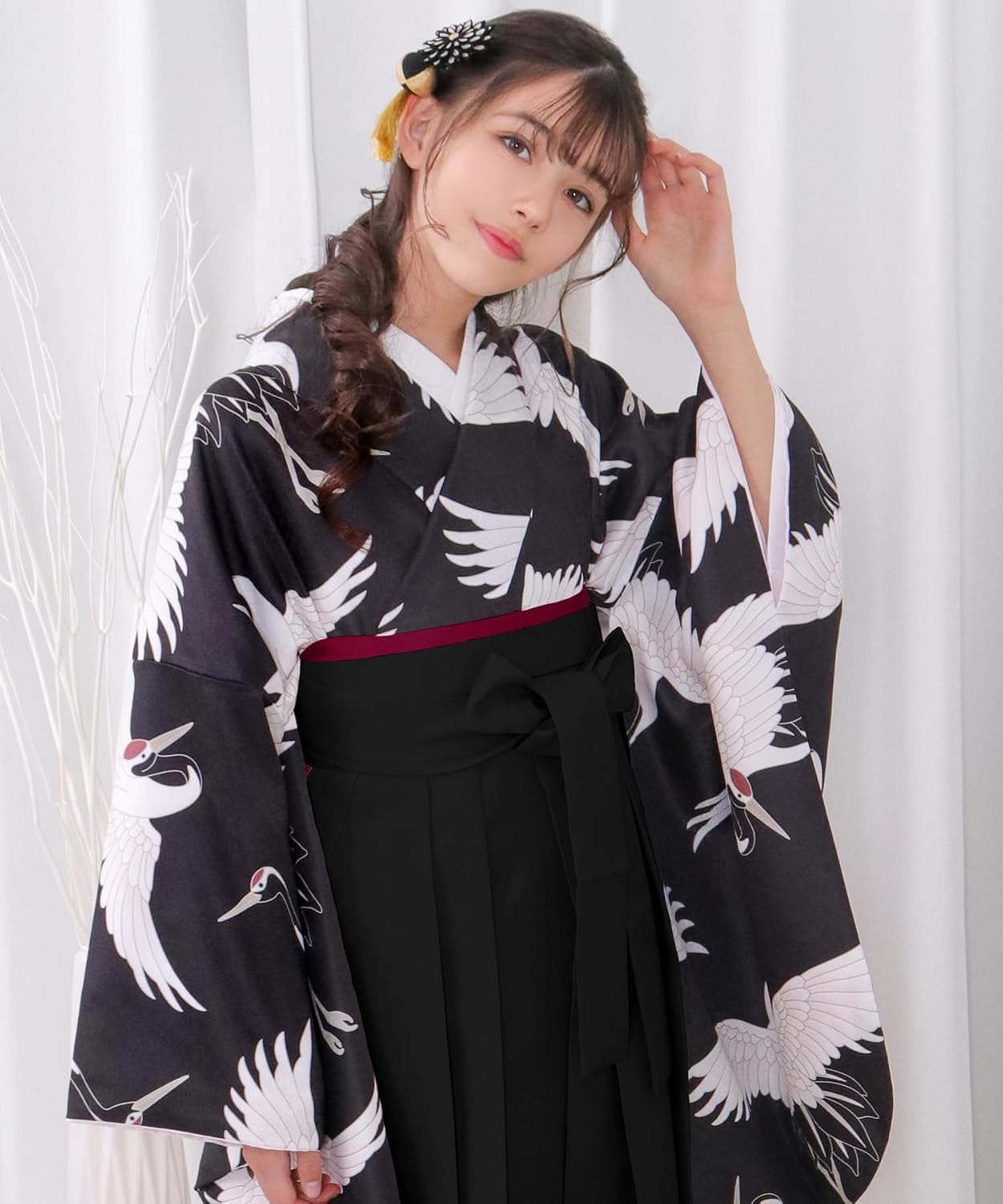 きぬたや 小紋 総絞り 菱 モノトーン 白黒 鹿の子 お洒落 着物 124a d