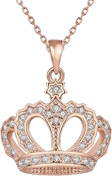 Amazon.com: HENGYID Queen Style 18K Rose Gold-Plated Crown