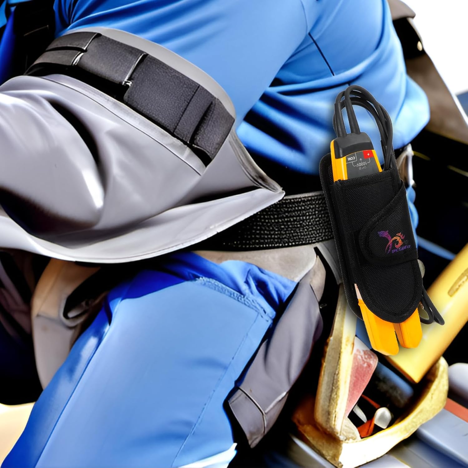 Holster with Belt Loop for Fluke T5 /T6/ T3 Electrical Tester, Sturdy Fabric Tool Holster,Multipurpose Tool Belt Bag