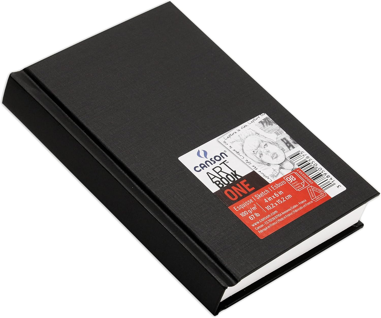 Canson ONE Art Sketch Book, 4" x 6", Hardbound, 100 Sheets (200005567)