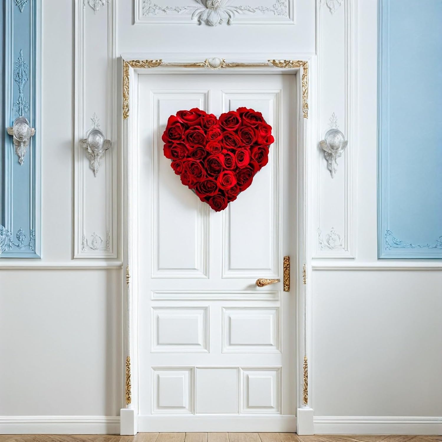 Flower Wreath Frame with Mesh Grid Base Heart Shaped 4pcs Reusable Plastic Heart Wreath Form, Easy to Set for DIY Floral Arrangements for Seasonal Decorative Arrangements