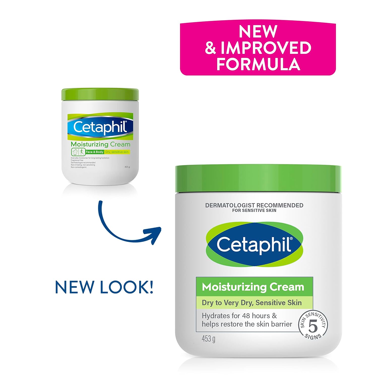 Cetaphil Moisturizing Cream for Dry/Sensitive Skin, Fragrance Free 16 oz