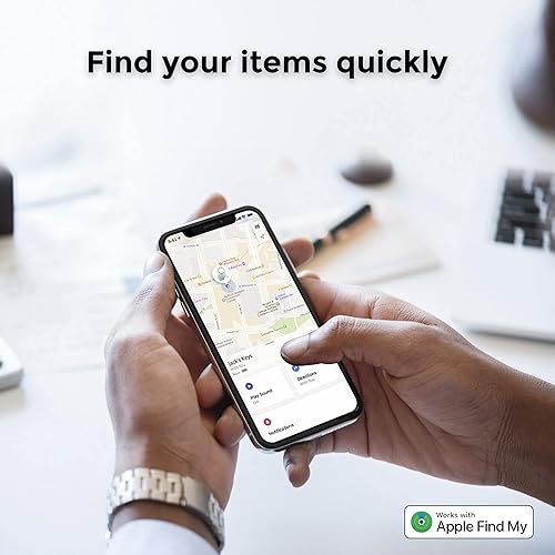 Miniatura 6 de Swissdigital Design Work with Apple Find My Bluetooth Locator Llavero de 2 piezas con Apple Find My Luggage, Keys and Personal Effects - Glacier