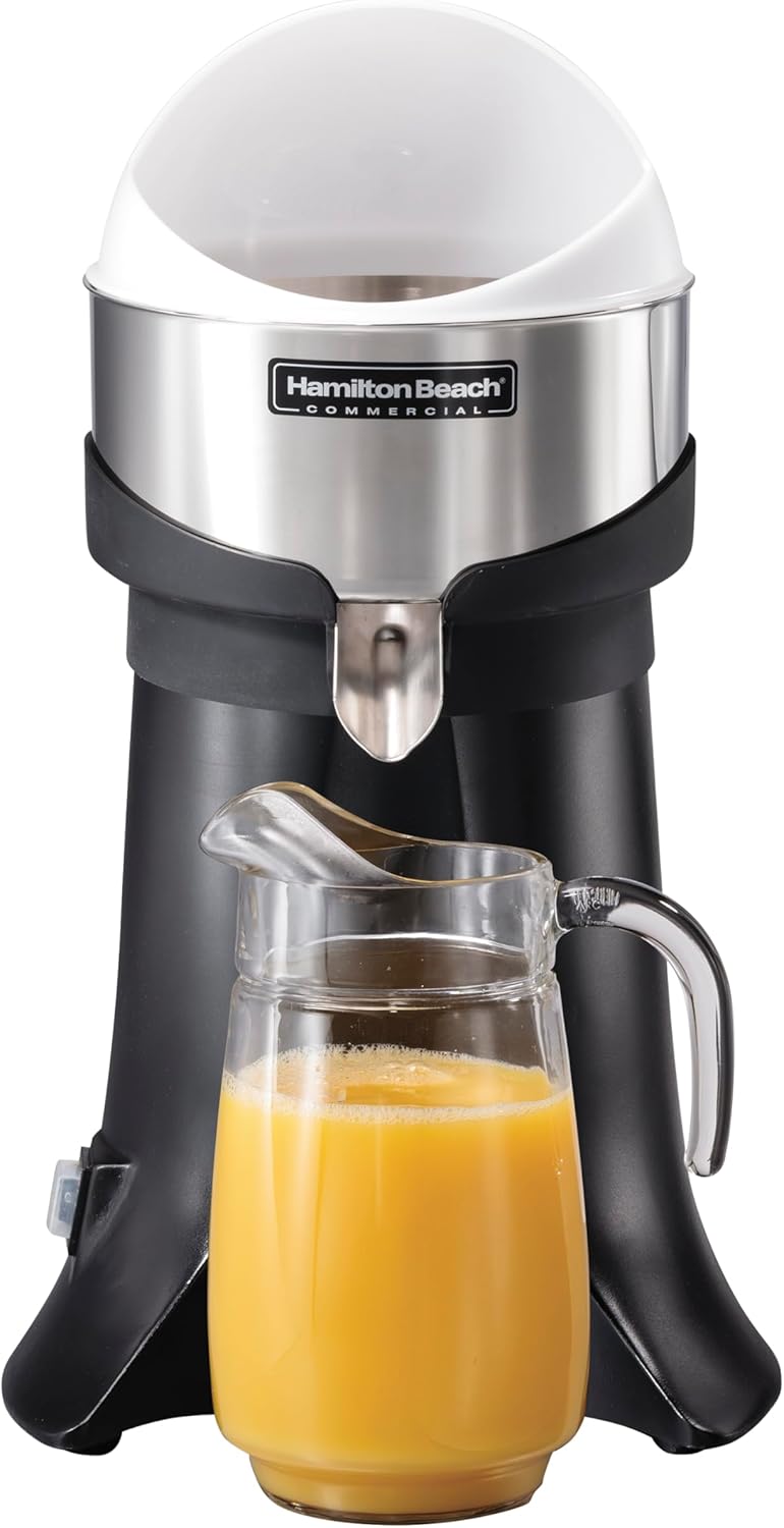 Hamilton Beach Commercial Electric Citrus Juicer from the FreshMark Line, Fills a Glass of Juice in Less than 30 Seconds, Powerful Motor, 3 Reinforced Reamers, NSF Certified, HCJ967R