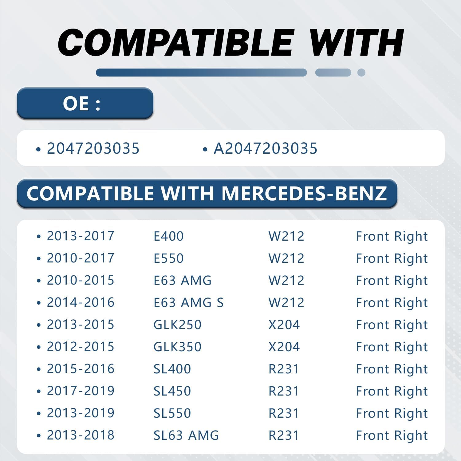 KELOKE Door Latch Lock Actuator Compatible with Mercedes-Benz 2010-2019 E250, E350, GLK250, GLK350, SL400, CLS550 and More Models, Front Right Passenger Side, Replace# 2047203035、A2047203035