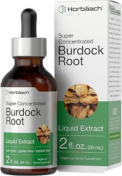 Horbaach Burdock Root Tincture | 2 fl oz | Super Concentrated Herb Extract | Vegetarian, Non-GMO, Glutren Free, Alcohol Free
