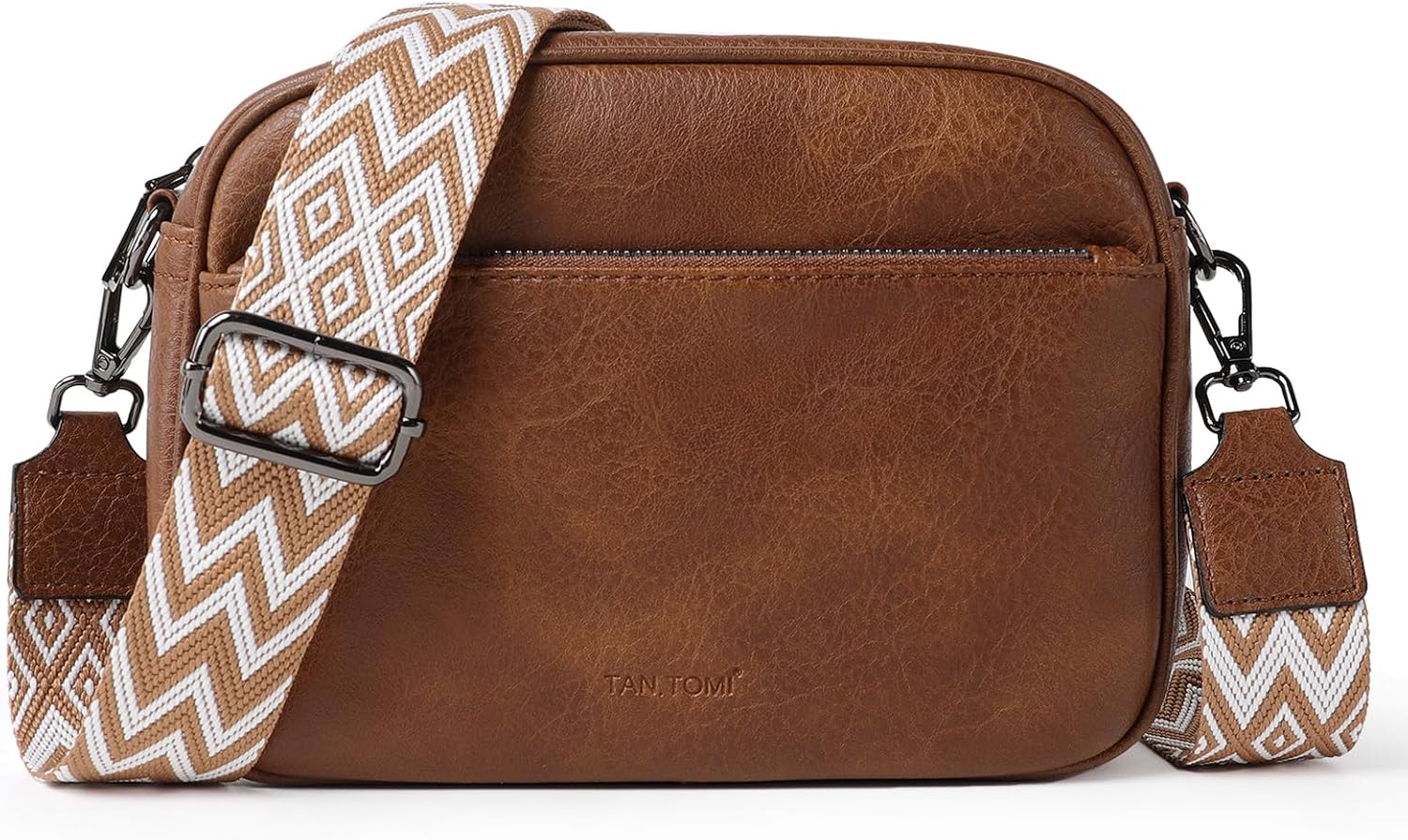 TANTOMI Crossbody Bags for Women Trendy,Vegan Leather Crossbody Purses for Women Small Shoulder Bag Handbags with Wide Strap